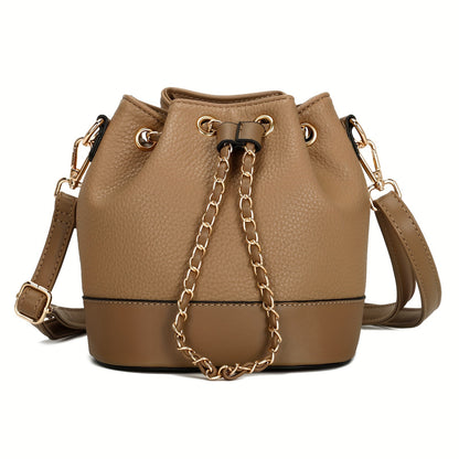 [Fast Arrival] Vegan Leather Cross Body Bag for Women - LA TERRE Adjustable Shoulder Strap Bucket Bag Purses