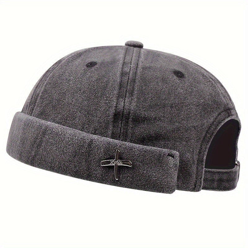 1pc Fashionable Washed Retro Beanie Cap - Skullies & Beanies with Soft Brushed Fabric, Classic Design, and Adjustable Fit - Perfect for Casual Daily Wear