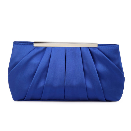 Luxurious Satin Pleated Evening Clutch Bag - Exquisite Elegant Design, Secure Clip Closure, Stylish Womens Dress Handbag - Ideal for Wedding Party, Prom, Banquet, Carnival, Mardi Gras, Music Festival, and Formal Occasions with a Touch of Cheongsam Eleganc