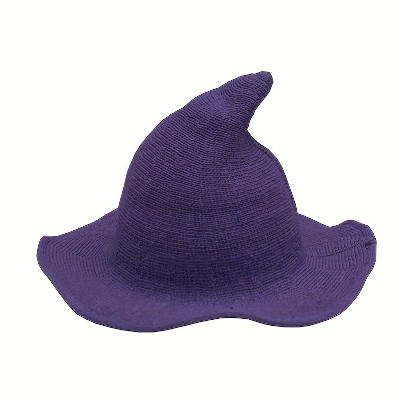 1pc Witchcraft Unisex Woolen Hat - Soft, Warm, and Stylish for Halloween Party, Daily Wear, and Gift Giving - Perfect for Costume Accessory and Fashion Statement