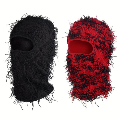 2pcs 1pc Unisex Camouflage And Windproof Solid Raw Decor Fashion Balaclava Cap Autumn And Winter Warm Ski Cold Hat For Men And Women