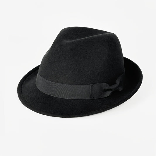 1pc Stylish Mens Short Brim Fedora Hat - Fashionable & Versatile - Ideal Gift Choice for Special Ones