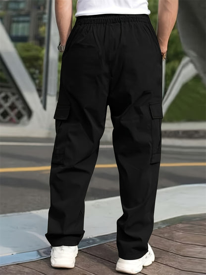 Comfy Loose Fit Cargo Sweatpants - Lightweight, Drawstring, Multi-Pocket Design for Sports, Outdoors, and Casual Wear - Solid Colors, Breathable Fabric, and Ultimate Comfort