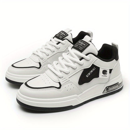 Men's Skate Shoes With Good Grip, Breathable Lace-up Air Cushioned Sneakers, Men's Footwear