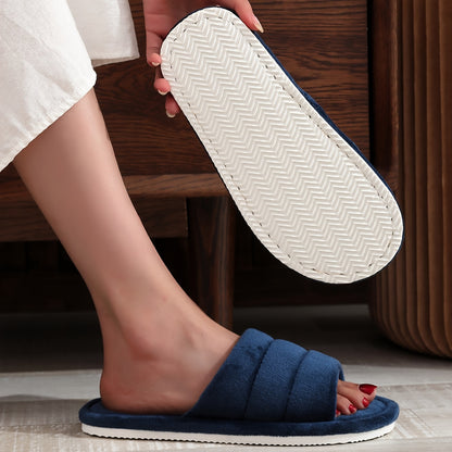 Cozy Fluffy Slippers - Soft, Lightweight, Open-Toe, Non-Slip, Breathable, Comfortable Bedroom Shoes for Indoor Walking - Perfect for Cold Winter Days and Relaxation