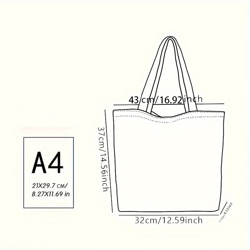 Festive Cartoon Christmas Tote Bag - Large Capacity, Stylish Prints, Versatile Shoulder Bag for Womens Everyday & Shopping Needs