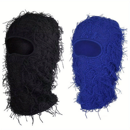 2pcs 1pc Unisex Camouflage And Windproof Solid Raw Decor Fashion Balaclava Cap Autumn And Winter Warm Ski Cold Hat For Men And Women