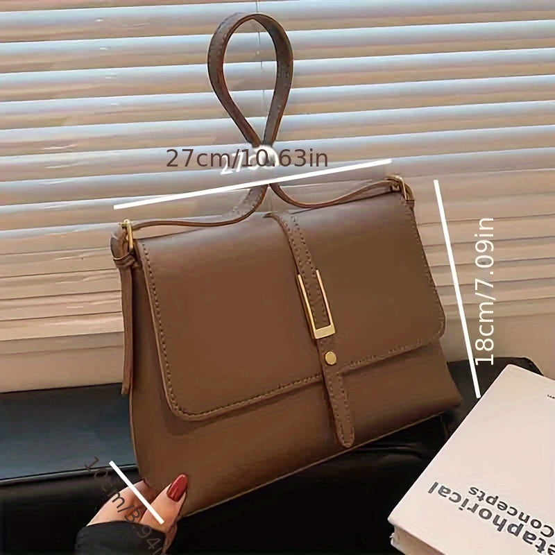 Everyday Versatile, Commuting, Retro Fashion, Simple Large Bag, Women's New Trendy Temperament, One-shoulder Underarm Bag, Popular Cross-body Bag