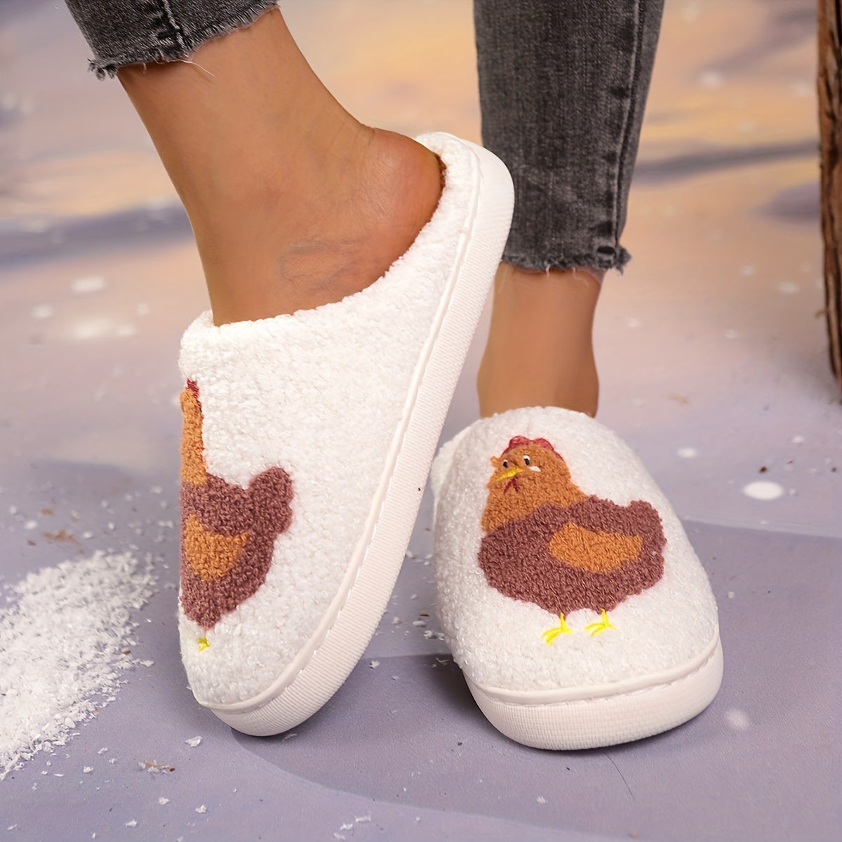 Cozy Kawaii Cartoon Fluffy Slippers - Soft, Plush Lined, Non-Slip, Mute, and Comfortable Shoes for Bedroom and Home - Perfect for Cold Winter Nights and Relaxation