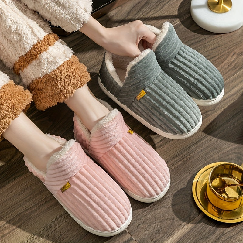 Cozy Slippers for Women - Soft, Plush Lined, Non-Slip, Closed Toe, Warm, and Comfortable Shoes for Mom and Pregnancy - Perfect for Bedroom, Indoor, and Cold Winter Days