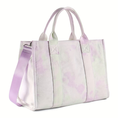 Stylish Women's Canvas Tote Bag with Adjustable Strap - Fashionable, Casual, and Perfect for Outdoor Use