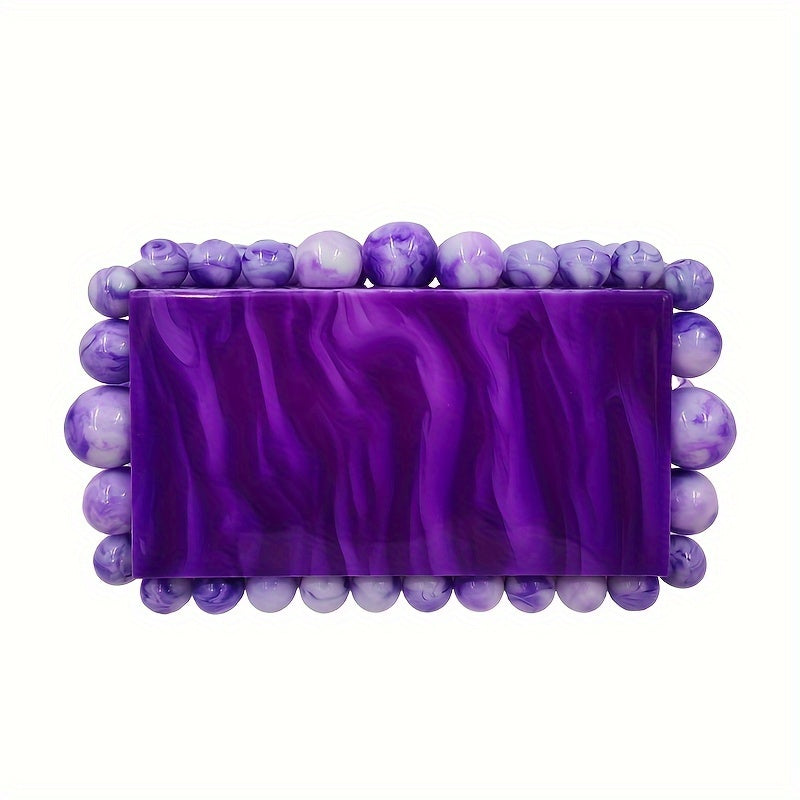 Fashion Acrylic Clutch Bag, Trendy Woven Dinner Bag, Women's Elegant Evening Banquet Wedding Purse