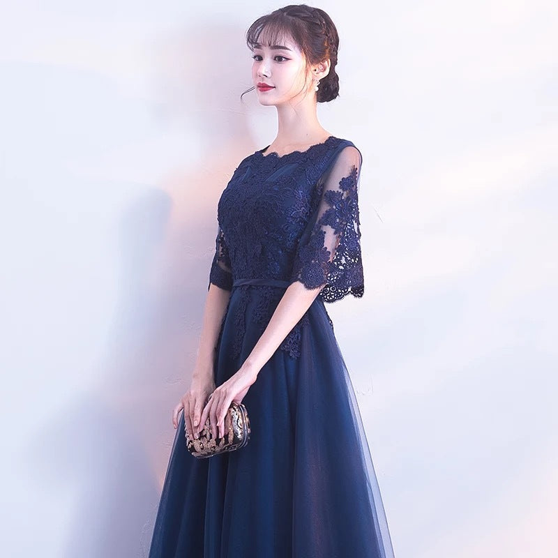 VSKKV Annual Party Evening Dress Women  Spring New Banquet Temperament Elegant Party Host Slim Long Dress