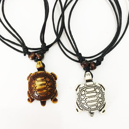 vakkv Cross-Border Vintage Animal Necklace Slingshot Turtle Resin Jewelry Pendant Sweater Chain Matching Accessories