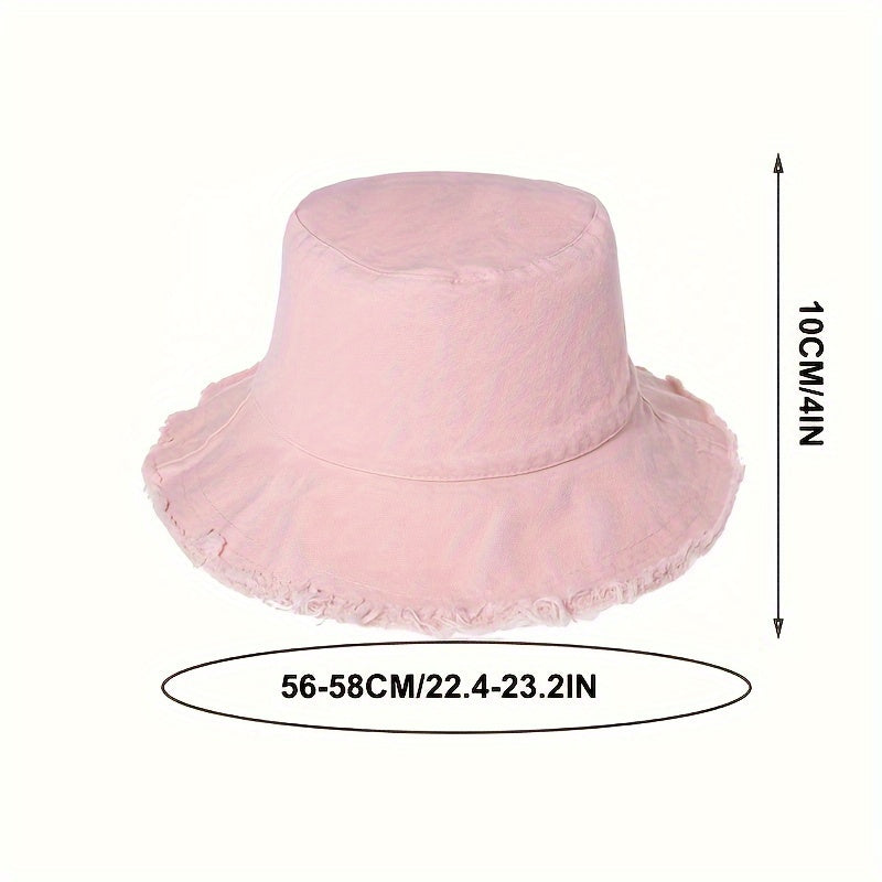 Foldable Cotton Sun Hat with Wide Brim: UV Protection, Comfort & Style - Unisex, Portable Streetwear Essential