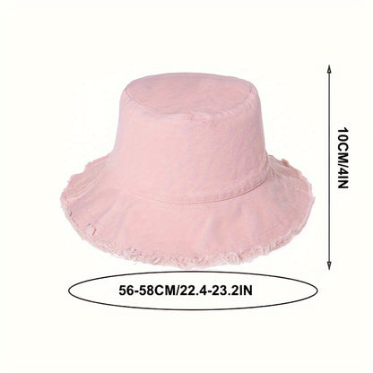 Foldable Cotton Sun Hat with Wide Brim: UV Protection, Comfort & Style - Unisex, Portable Streetwear Essential