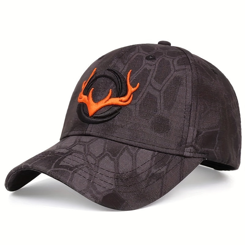 1pc Mens Tactical Polyester Baseball Cap - Durable, Water-Resistant, Unisex Casual Wear for Outdoor Activities, Ideal Gift Choice for Hunting Enthusiasts and Outdoor Lovers