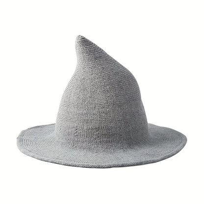 1pc Witchcraft Unisex Woolen Hat - Soft, Warm, and Stylish for Halloween Party, Daily Wear, and Gift Giving - Perfect for Costume Accessory and Fashion Statement