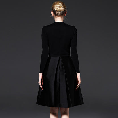 Spring and summer 2023 new European and American women's fashion classics Hepburn style versatile little black dress slimming dress dress