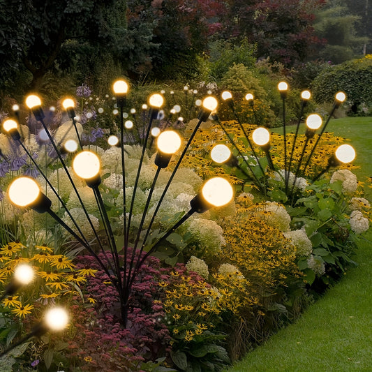 6 LED Solar Swing Lights, For Garden Pathway Backyard Decoration, Warm White Or Multi-color Variable Landscape Lawn Lights, For Halloween Christmas New Year Decoration