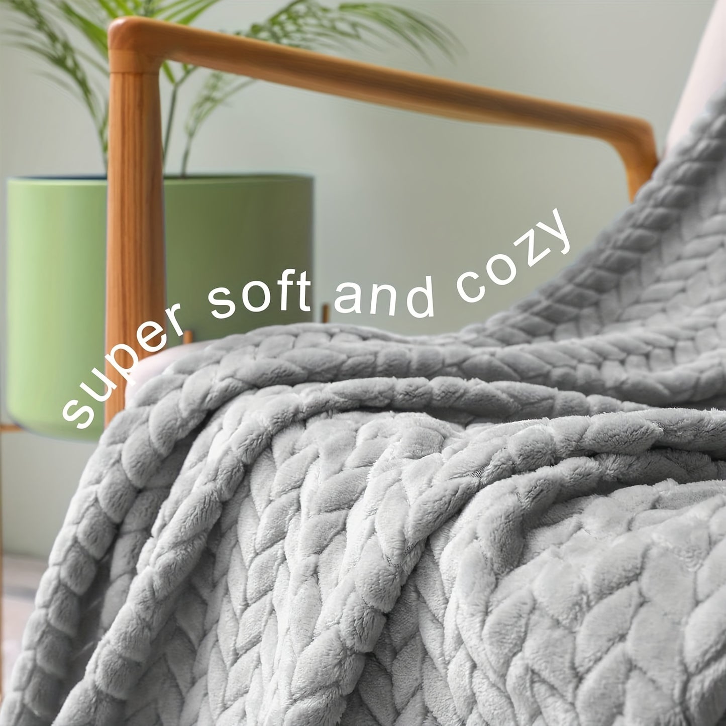 1pc Fleece Blanket Super Soft Cozy Throw Blanket, Lightweight Fuzzy Comfy Textured Flannel Blanket Warm Plush Throw Blankets For Couch