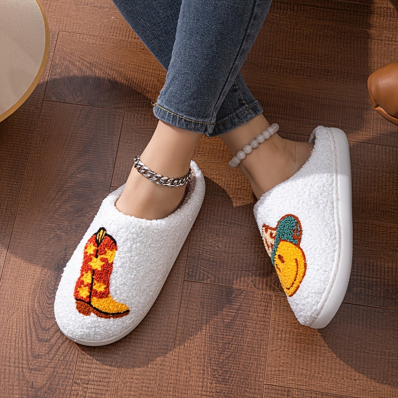 Cute Cartoon Plush Slippers - All-Season Comfort, Non-Slip Soft Sole, Cozy Indoor Footwear