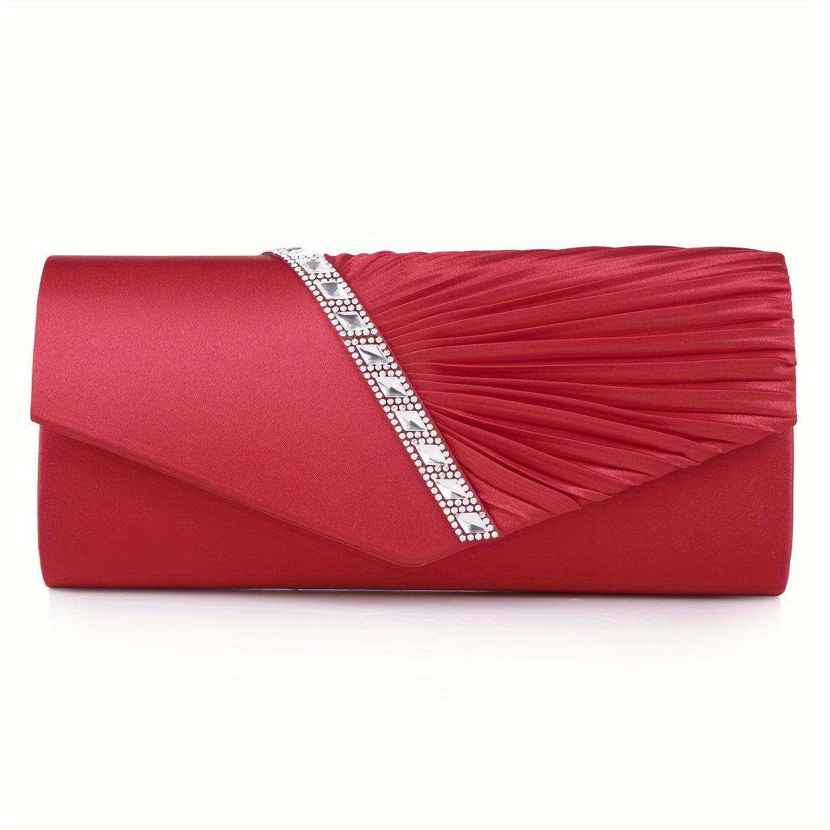 Glamorous Ruched Envelope Clutch Bag for Women - Luxury Flap Purse with Fashion-Forward Ruffles - Perfect for Wedding, Party & Prom Evening Events