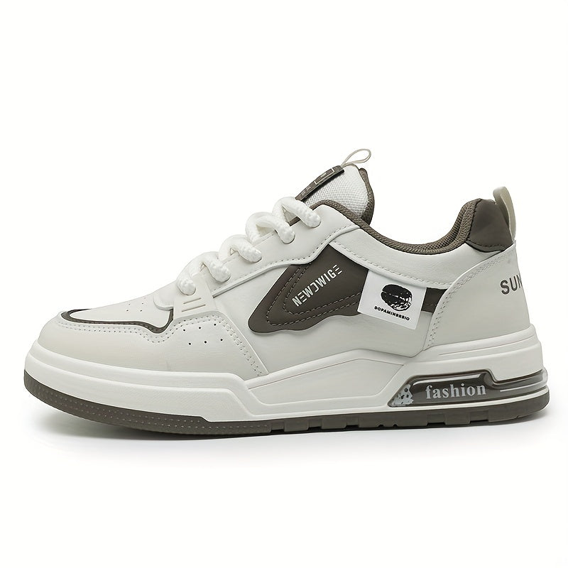 Men's Skate Shoes With Good Grip, Breathable Lace-up Air Cushioned Sneakers, Men's Footwear