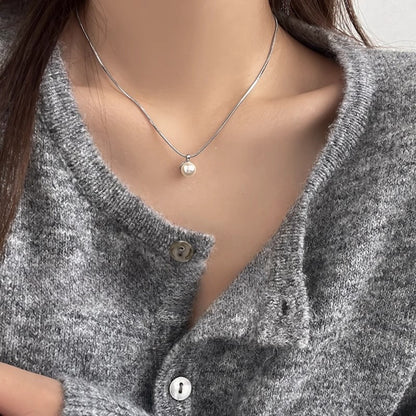 vakkv Double-Layer Twin Pearl Necklace for Women  New Special Interest Light Luxury High-Grade Clavicle Chain Simple Graceful Necklace