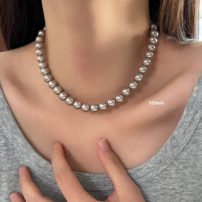 Ni Ni Same Style Pearl Necklace for Women Light Luxury Temperament High-Grade Clavicle Chain  New Popular Niche Necklace