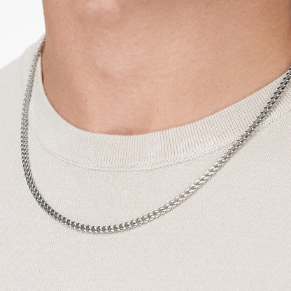 Fashion Platform Hot Selling Personalized Simple Unisex Stainless Steel Curb Necklace Necklace Non-Fading Denim Chain Necklace