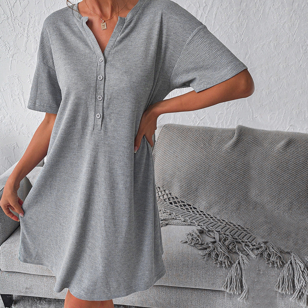 2024 European and American International Station Hot Sale Daily Commute Minimalist Home Dress Summer Loose Comfortable Nightdress for Women