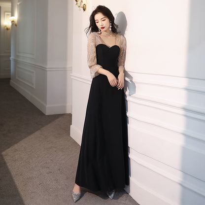 VAKKV Banquet Evening Dress  New Noble Atmosphere Queen Host Long Slim Temperament Party Dress for Women