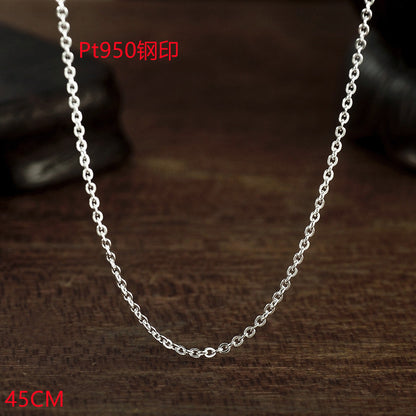 Tik Tok Live Stream Pt950 White Gold Color Double Swan Necklace Light Luxury Minority Swan Pendant Female Clavicle Chain for Girlfriend