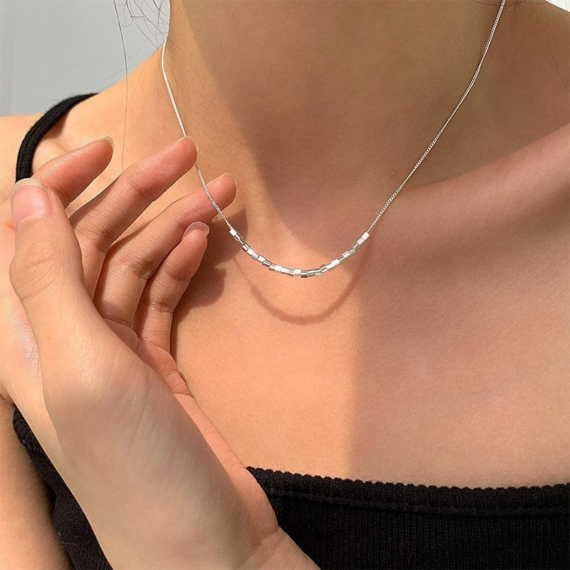 VAKKV Well Content Ball Necklace for Women, Non-Fading Niche High-Grade Sense All-Matching New Product Accessories Summer Clavicle Chain