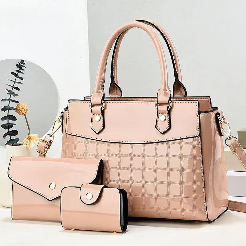 Cross-Border New Arrival  New Three-Piece Set Female Bag Fashion Women's Large Capacity Shoulder Messenger Handbag