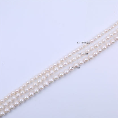 Zhuji Pearl in Stock Wholesale 7-10mm round Strong Light Fine Micro Flaw Pearl Mother Necklace Breeding Freshwater Treasure