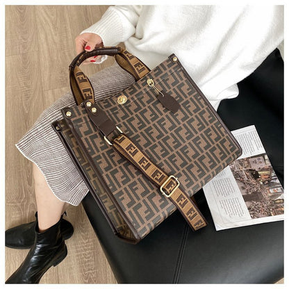 Retro Popular Women's Bags Autumn and Winter New Western Style Large Capacity Totes Bags Shoulder Bag Handbag Cross-Border Supply