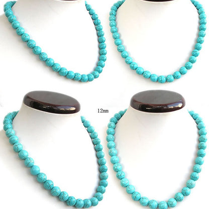 vakkv Turquoise Necklace Female Clavicle Chain Shape Beaded High Sense HOTan and NEWn Special-Interest Design Cross-Border Wholesale Couple Chain