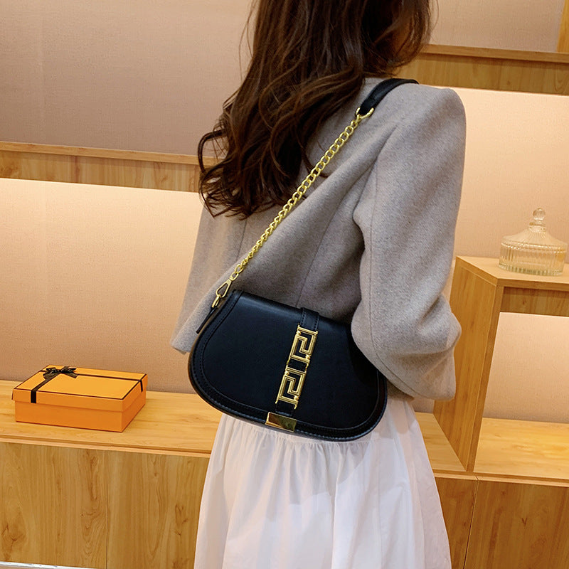 New Underarm Saddle Bag Women's Fashion All-Match Chain Bag Special Interest Light Luxury Commuter Shoulder Messenger Bag