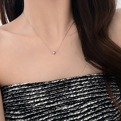 vakkv  Wenjian Graceful and Petite opposite Sex Love Titanium Steel Necklace Female Fashion New Style Collarbone Necklace Light Luxury and Simplicity Pendant Student