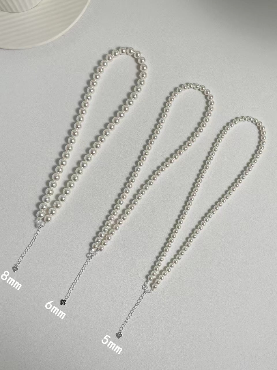 INS Blogger Procurement Service of Korean Products Fever Same Style High-Grade Female Summer Retro Shi Home Perfect Circle Pearl Shell Necklace Clavicle Chain