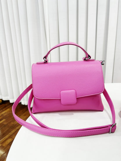 Cross-Border Foreign Trade Women's Bag Spring New Style Pink Portable Small Square Bag Niche Personality Girls Lock Shoulder Messenger Bag