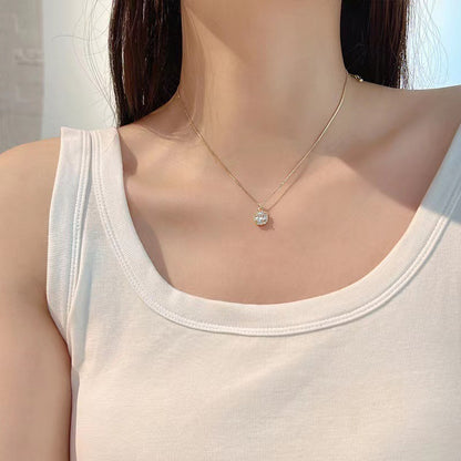 vakkv  Double-Layer Pearl Necklace Women's  New Special-Interest Design High-Grade Clavicle Chain Ins Mild Luxury Retro Sweater Chain