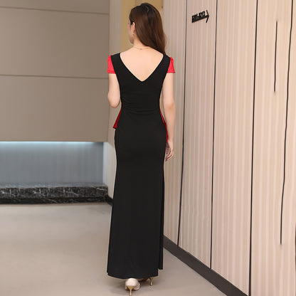 VAKKV  New  Dress Adult Lady like Woman Style Dress Goddess Slit Evening Dress Foot Massage Technician Work Clothes