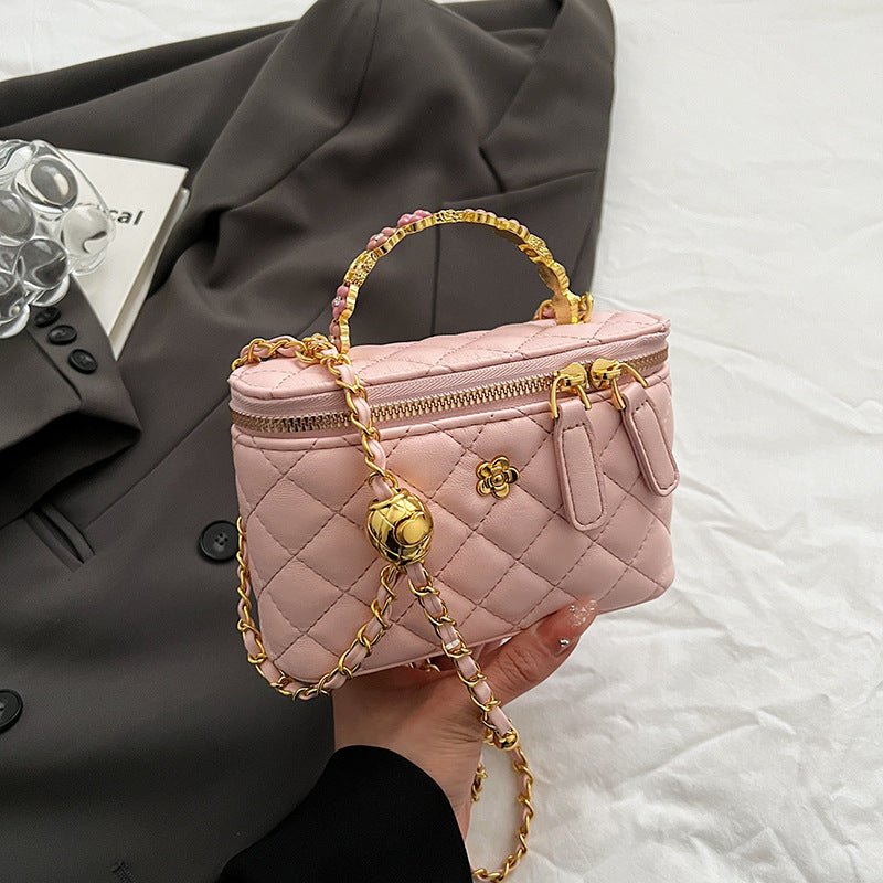 Korean Style Ins Chic Chanel-Style Bag Women's  Spring and Summer New Rhombus Chain Small Square Bag Messenger Bag