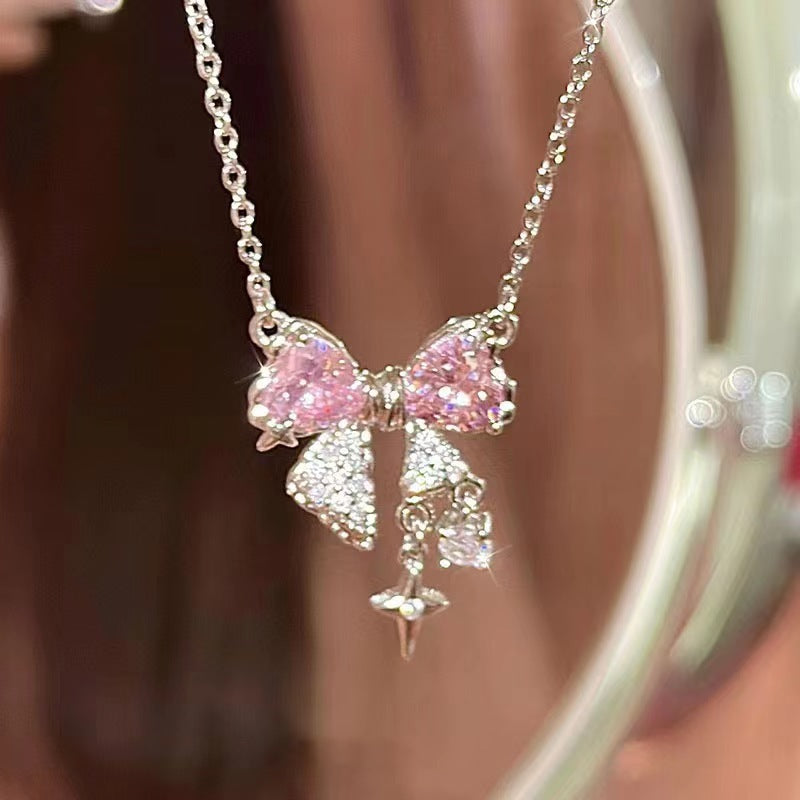 Titanium Steel New Fairy Necklace Women's Design Fashion Special-Interest High-Grade Clavicle Chain Dignified Pendant Accessories