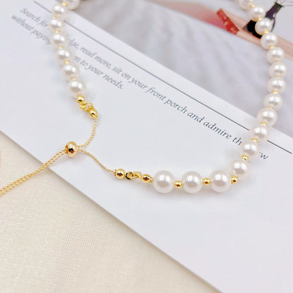 Pearl Necklace Summer Women's High-Grade Accessories  New Internet Influencer Long Adjustable Light Luxury Minority Clavicle Chain