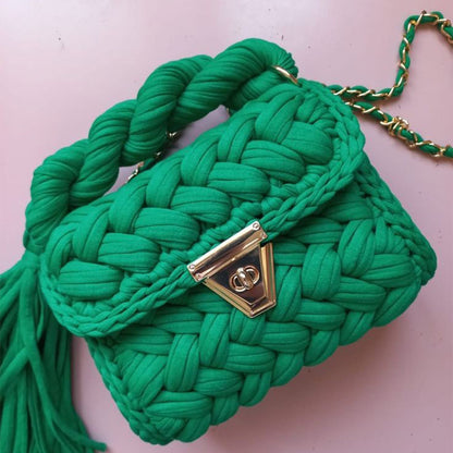 Xuan Ya Hand-Woven Women's Handbag Color Bag Women's Crossbody Chain Bag Cross-Border Handbag