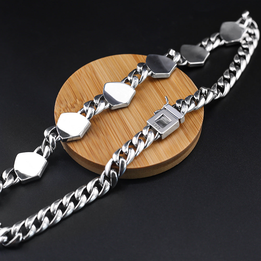 vakkv  New Fashion Boat Anchor Necklace Trendy Men and Women High Sense Retro Style Special-Interest Design Thai Silver Necklace